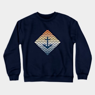 Sunset colors at sea anchor Crewneck Sweatshirt